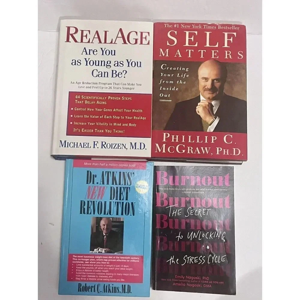 Lot of 4 Self Help Books (3 Hardcover, 1 Paperback) See Description For Titles